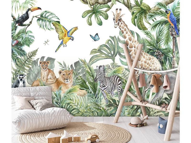 Tapete JUNGLE 1 Stück vliesfaser grün