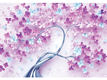 Carta da parati SPRING 3 pezzi fibra polare rosa Carta da parati SPRING 3 pezzi fibra polare rosa