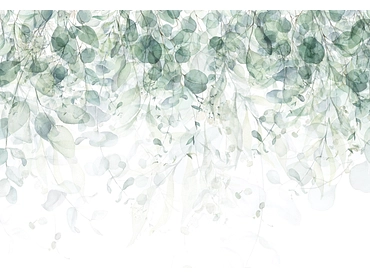 Carta da parati LEAVES 2 pezzi fibra polare bianco Carta da parati LEAVES 2 pezzi fibra polare bianco