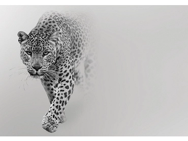 Carta da parati LEOPARD 4 pezzi fibra polare grigio chiaro Carta da parati LEOPARD 4 pezzi fibra polare grigio chiaro