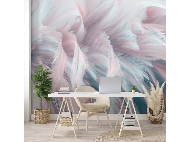 Tapete PLUME 4-teilig vliesfaser rosa Tapete PLUME 4-teilig vliesfaser rosa