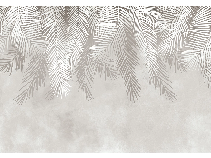 Tapete PALM 4-teilig vliesfaser hellgrau Tapete PALM 4-teilig vliesfaser hellgrau