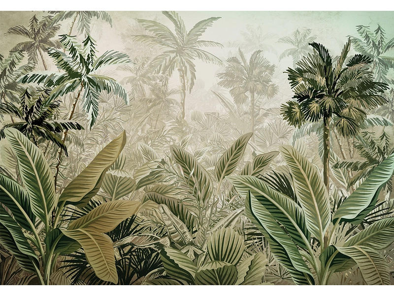 Tapete JUNGLE 4-teilig vliesfaser olivgrün Tapete JUNGLE 4-teilig vliesfaser olivgrün