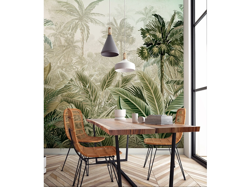 Tapete JUNGLE 4-teilig vliesfaser olivgrün Tapete JUNGLE 4-teilig vliesfaser olivgrün