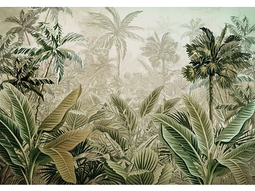 Carta da parati JUNGLE 4 pezzi fibra polare oliva Carta da parati JUNGLE 4 pezzi fibra polare oliva