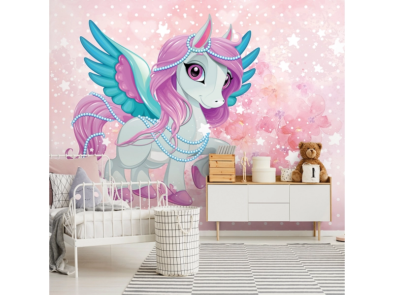 Tapete UNICORN 2-teilig vliesfaser rosa