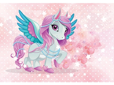 Carta da parati UNICORN 2 pezzi fibra polare rosa Carta da parati UNICORN 2 pezzi fibra polare rosa