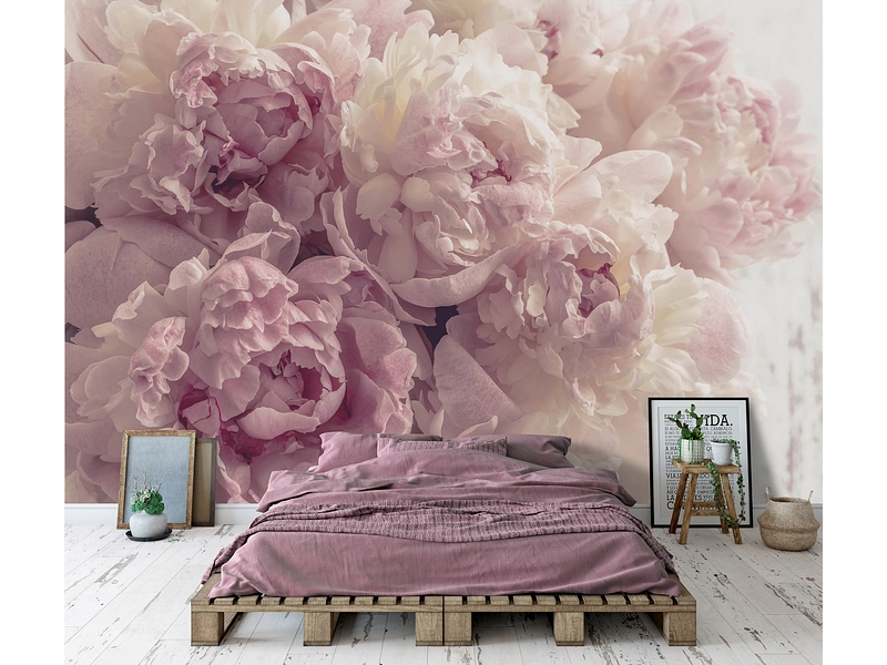 Tapete PIVOINE 2-teilig vliesfaser altrosa