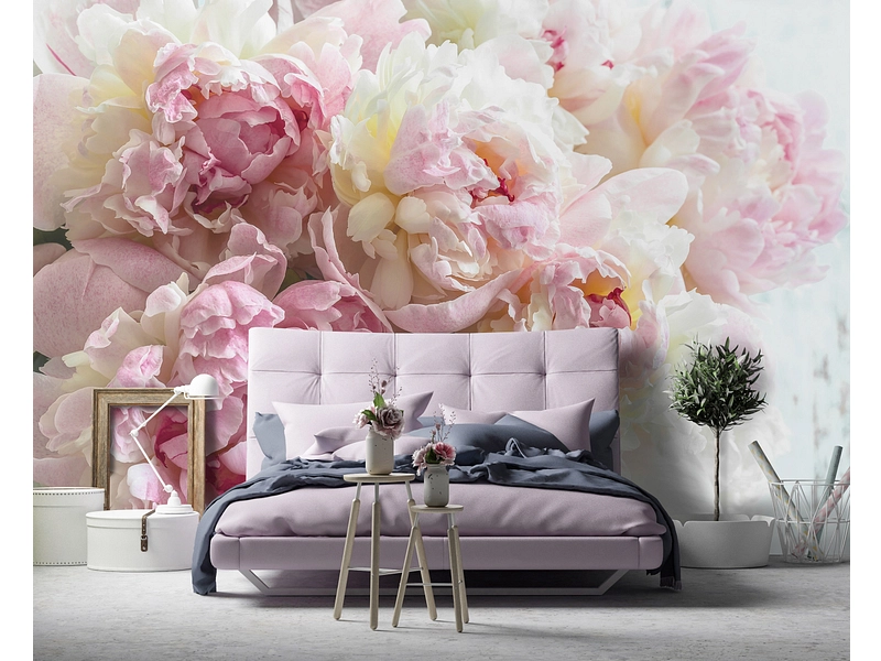 Tapete PIVOINE 4-teilig vliesfaser rosa