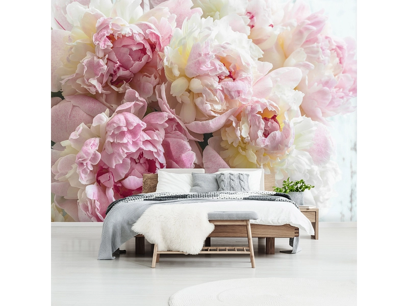 Tapete PIVOINE 4-teilig vliesfaser rosa