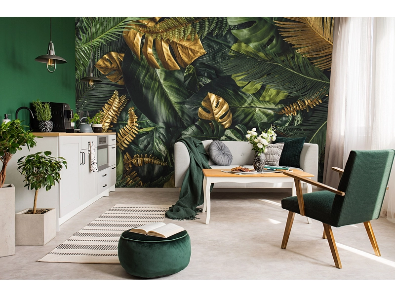 Tapete TROPICAL 4-teilig vliesfaser dunkelgrün Tapete TROPICAL 4-teilig vliesfaser dunkelgrün