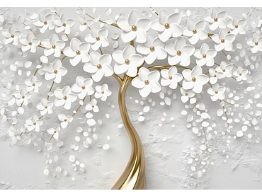 Carta da parati SPRING 1 pezzo fibra polare bianco Carta da parati SPRING 1 pezzo fibra polare bianco