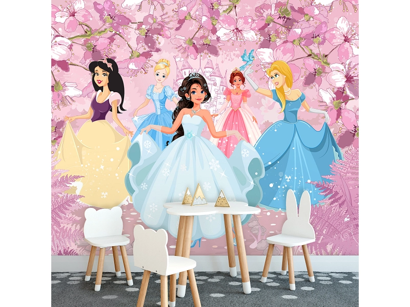 Tapete PRINCESSES 3-teilig vliesfaser rosa Tapete PRINCESSES 3-teilig vliesfaser rosa