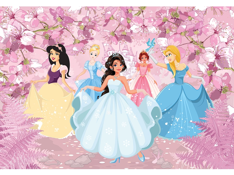Tapete PRINCESSES 4-teilig vliesfaser rosa Tapete PRINCESSES 4-teilig vliesfaser rosa