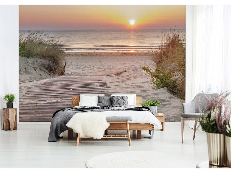 Tapete BEACH 4-teilig vliesfaser sandfarben
