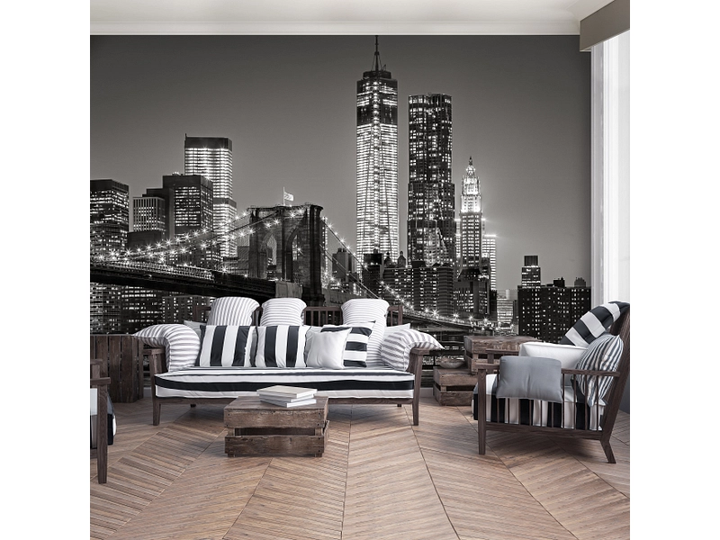 Tapete NEW YORK 4-teilig vliesfaser schwarz Tapete NEW YORK 4-teilig vliesfaser schwarz