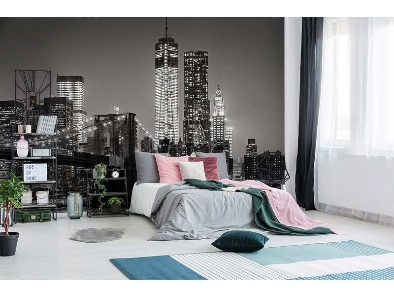 Tapete NEW YORK 4-teilig vliesfaser schwarz Tapete NEW YORK 4-teilig vliesfaser schwarz