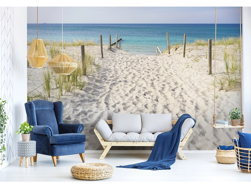 Tapete BEACH 4-teilig vliesfaser cremeweiss