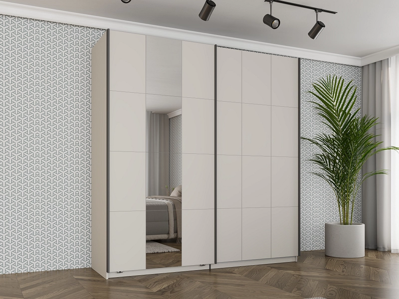 Armoire portes coulissantes SALAMIS cachemire