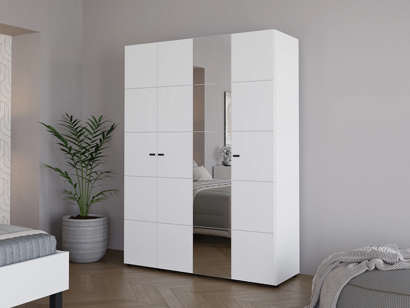 Armoire portes battantes SALAMIS blanc