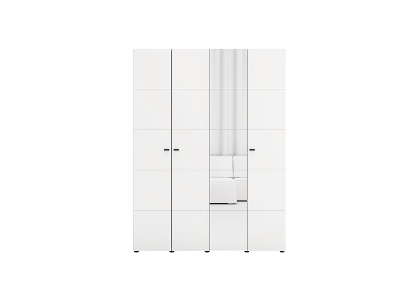 Armoire portes battantes SALAMIS blanc
