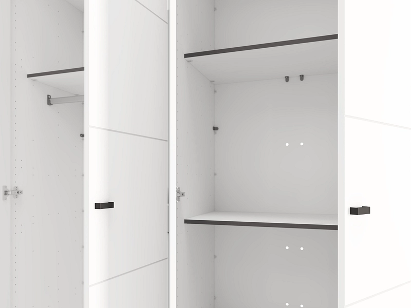 Armoire portes battantes SALAMIS blanc