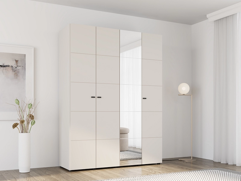 Armoire portes battantes SALAMIS cachemire Armoire portes battantes SALAMIS cachemire