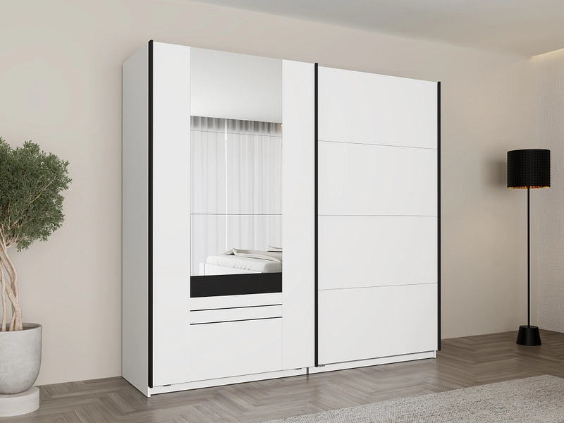Armoire portes coulissantes BITINIA blanc Armoire portes coulissantes BITINIA blanc