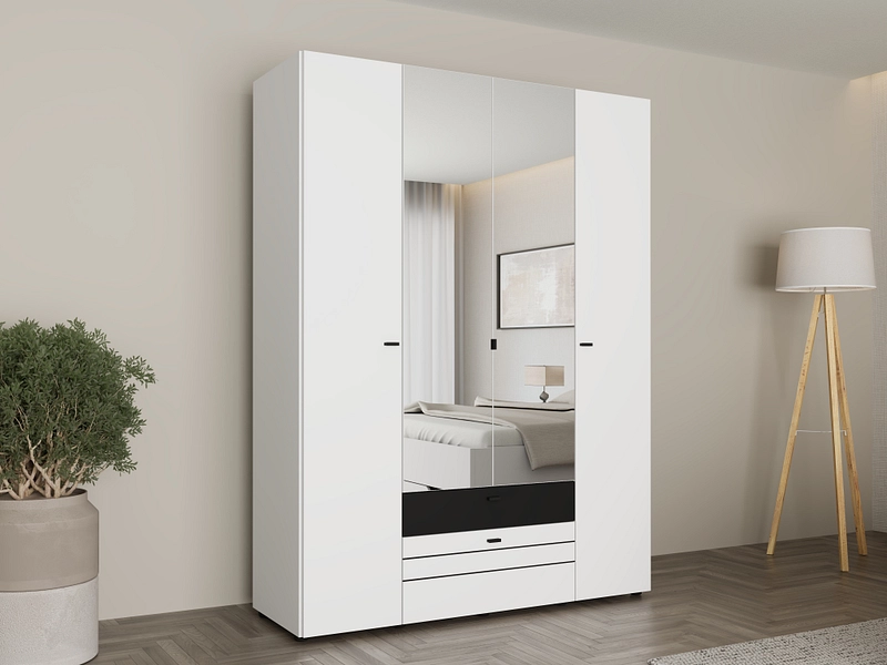 Armoire portes battantes BITINIA blanc Armoire portes battantes BITINIA blanc