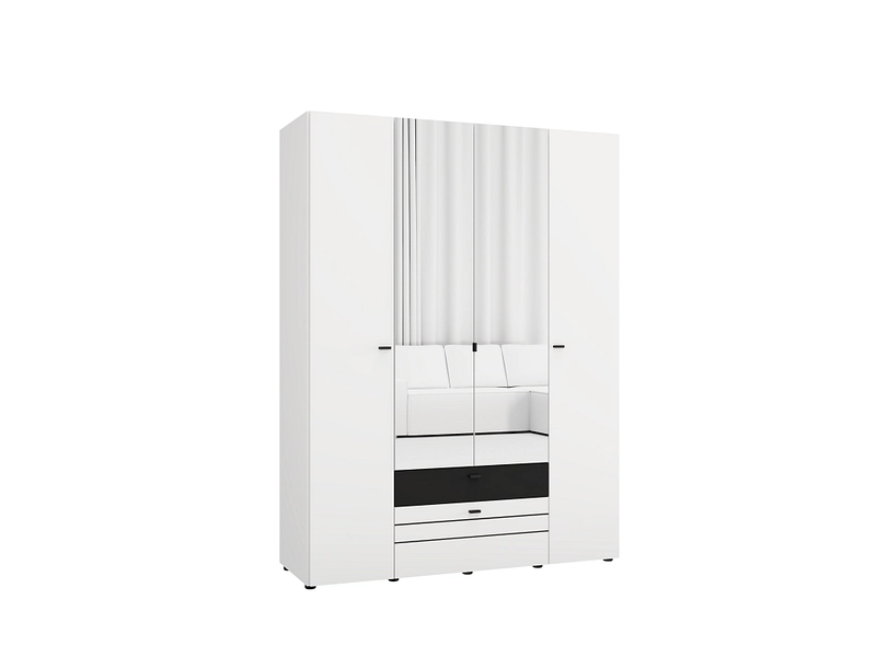 Armoire portes battantes BITINIA blanc Armoire portes battantes BITINIA blanc