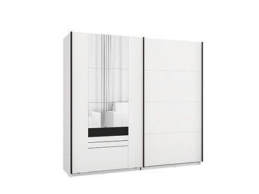 Armoire portes coulissantes BITINIA blanc