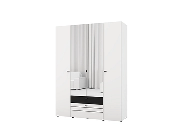 Armoire portes battantes BITINIA blanc