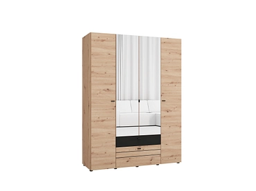 Armoire portes battantes BITINIA chêne artisan