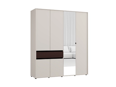 Armoire portes battantes COLHIDA cachemire