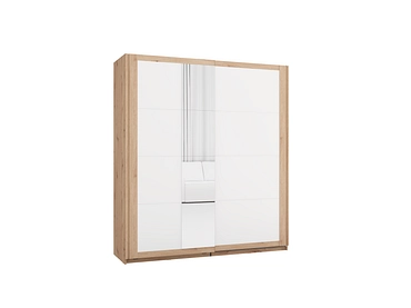 Armoire portes coulissantes CARTENA chêne artisan