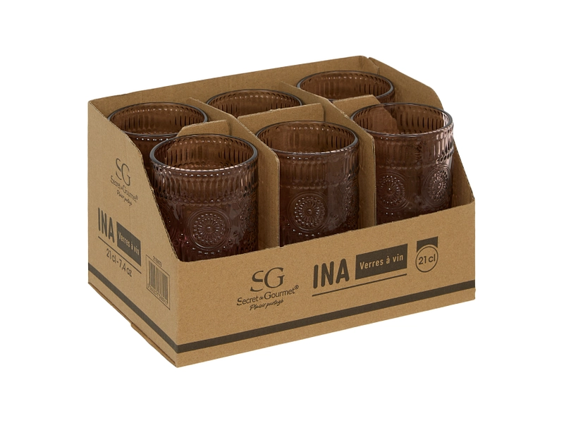 Calice da vino INA 1 pezzo rosa 21 cl