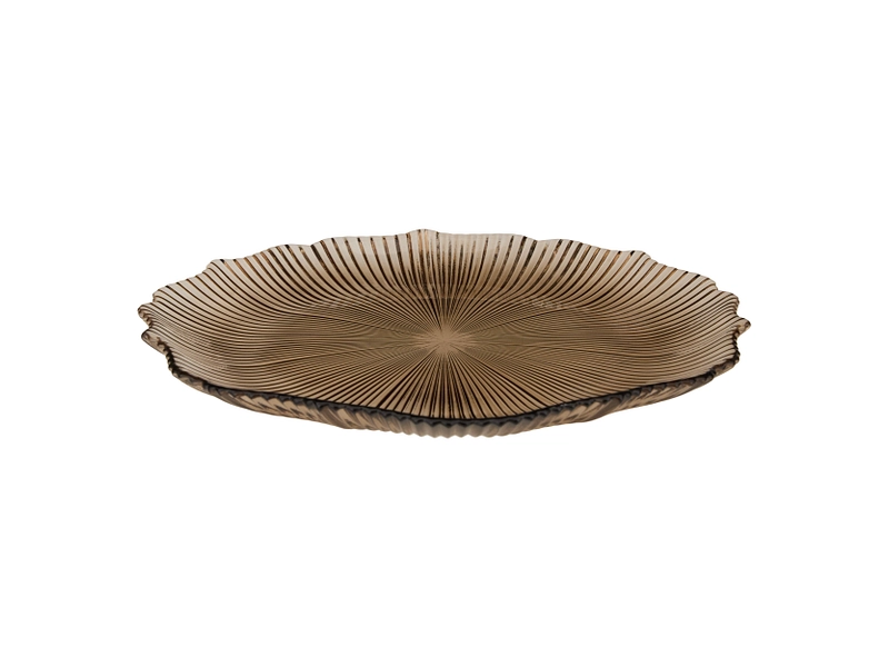 Dessertteller LUNA Glas rotbraun