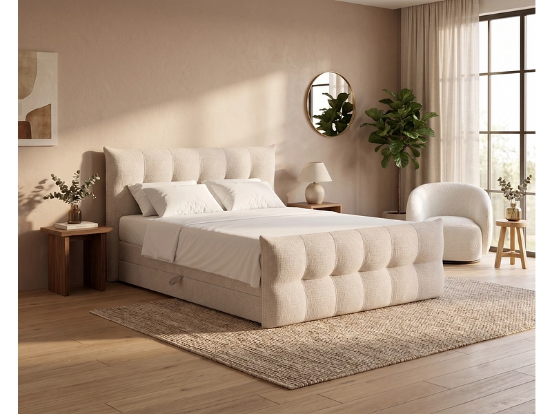 Boxspringbett ANGORA cremefarben Boxspringbett ANGORA cremefarben