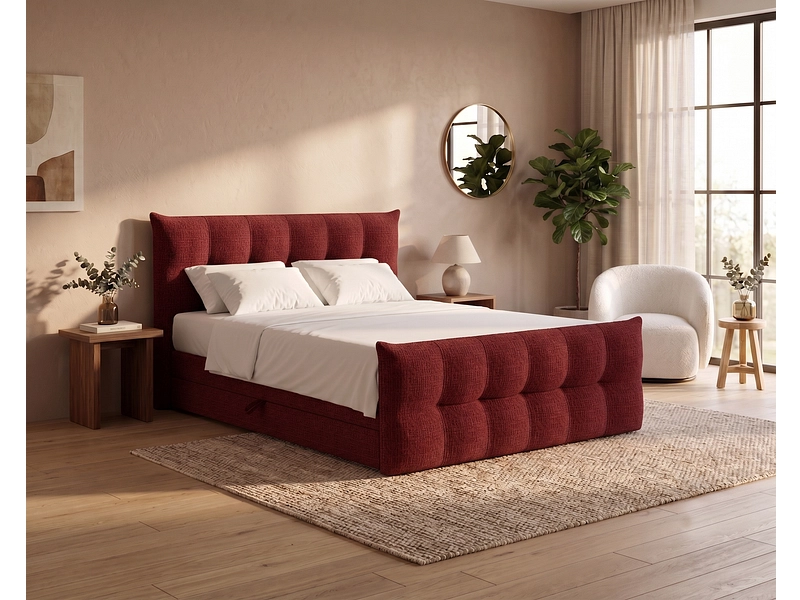 Boxspringbett ANGORA rot