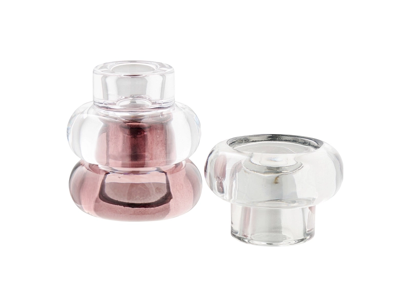Set photophores 7 cm x 5 cm Verre transparent