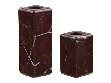 Set photophores 4.4 cm x 11 cm Marbre bordeaux Set photophores 4.4 cm x 11 cm Marbre bordeaux