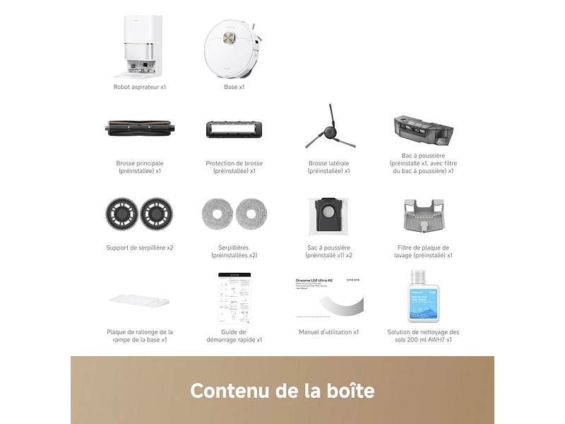 DREAME Aspirateur robot et laveur de sols DREAME Aspirateur robot et laveur de sols
