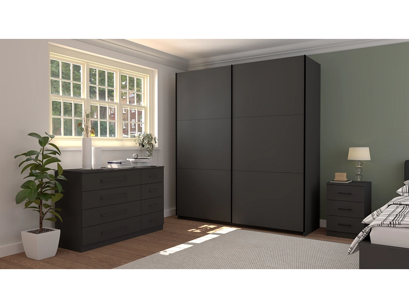 Armoire portes coulissantes ARIA anthracite