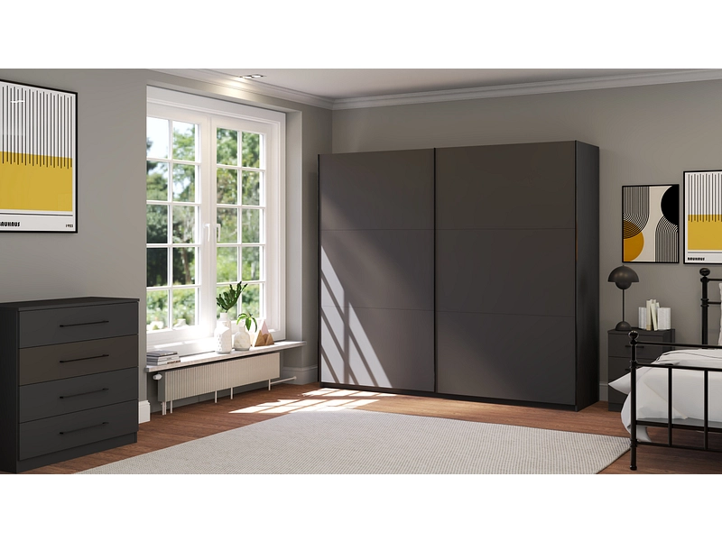 Armoire portes coulissantes ARIA anthracite