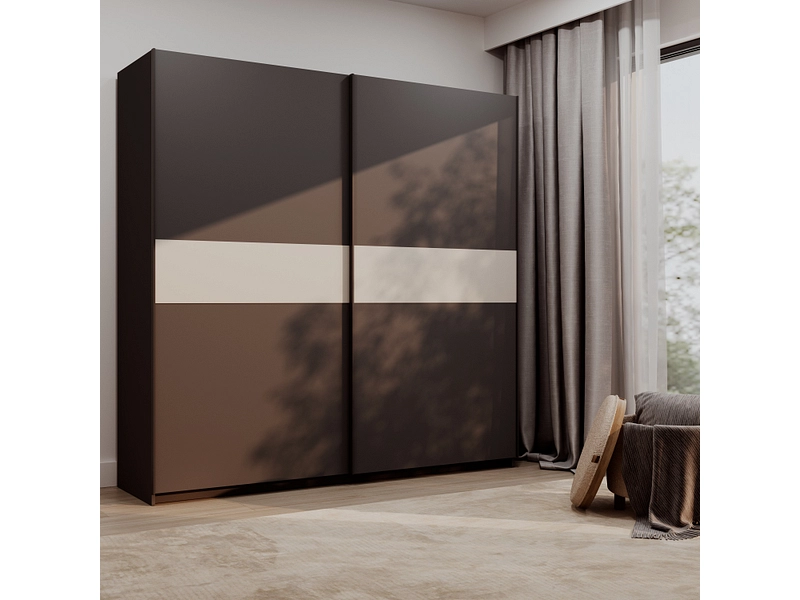 Schwebetürenschrank BIANCA anthrazit