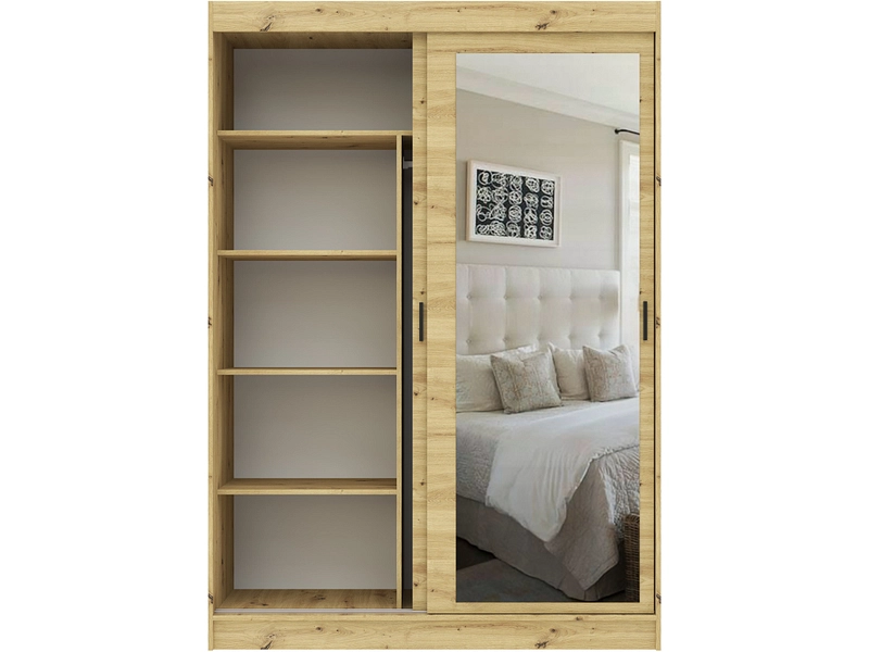 Armoire portes coulissantes SORCHA chêne artisan