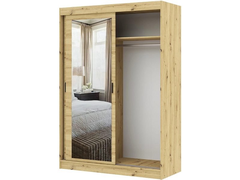 Armoire portes coulissantes SORCHA chêne artisan