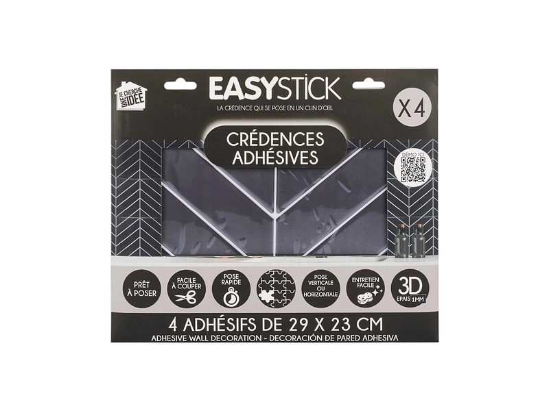 Set paraschizzi adesivo EDI 4 pezzi plastica nero Set paraschizzi adesivo EDI 4 pezzi plastica nero