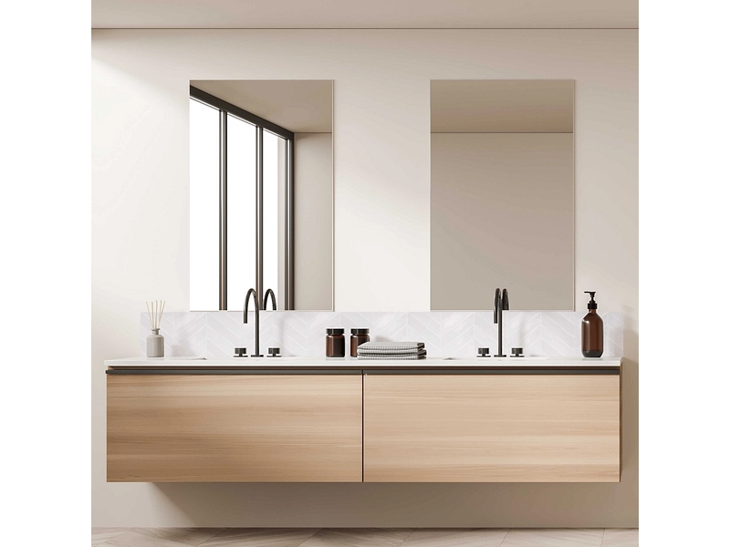 Set paraschizzi adesivo EDI 4 pezzi plastica bianco