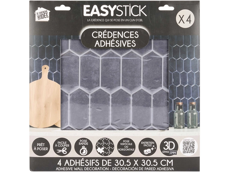 Set paraschizzi adesivo EDI 4 pezzi plastica nero Set paraschizzi adesivo EDI 4 pezzi plastica nero